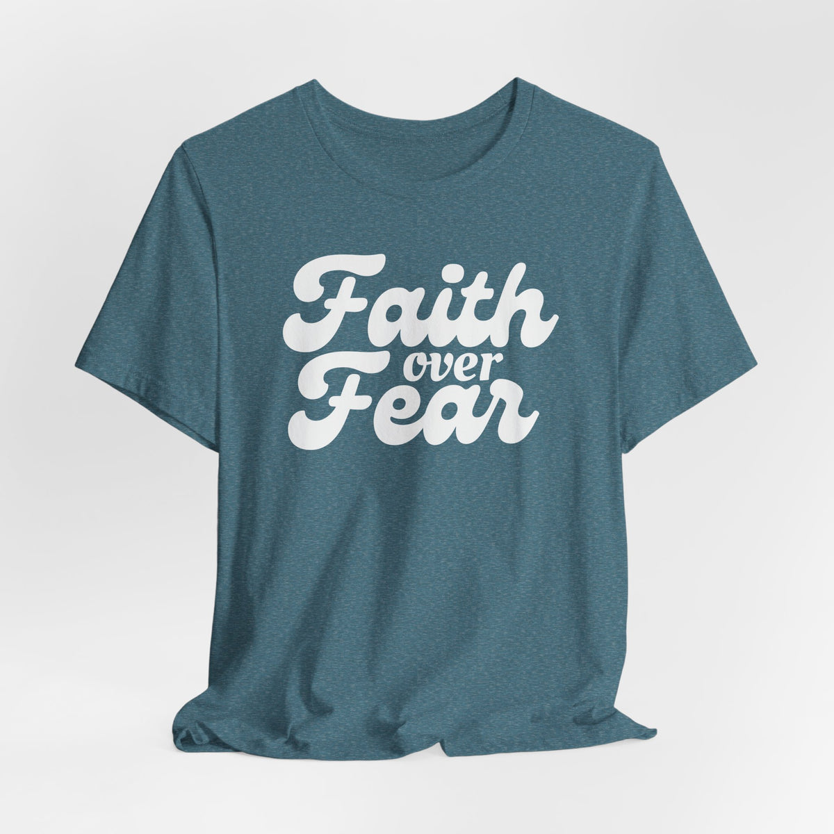 Faith Over Fear Retro Tshirt - Bella Canvas 3001