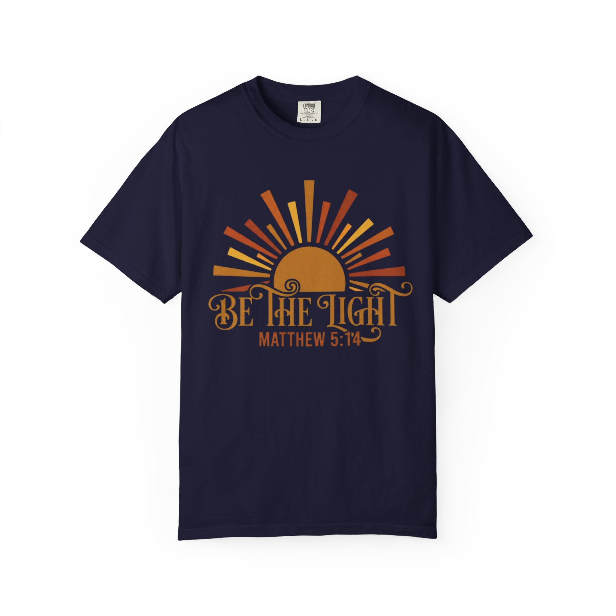 Be the Light Matthew 5_14 Bible Verse Shirt Comfort Colors T-shirt