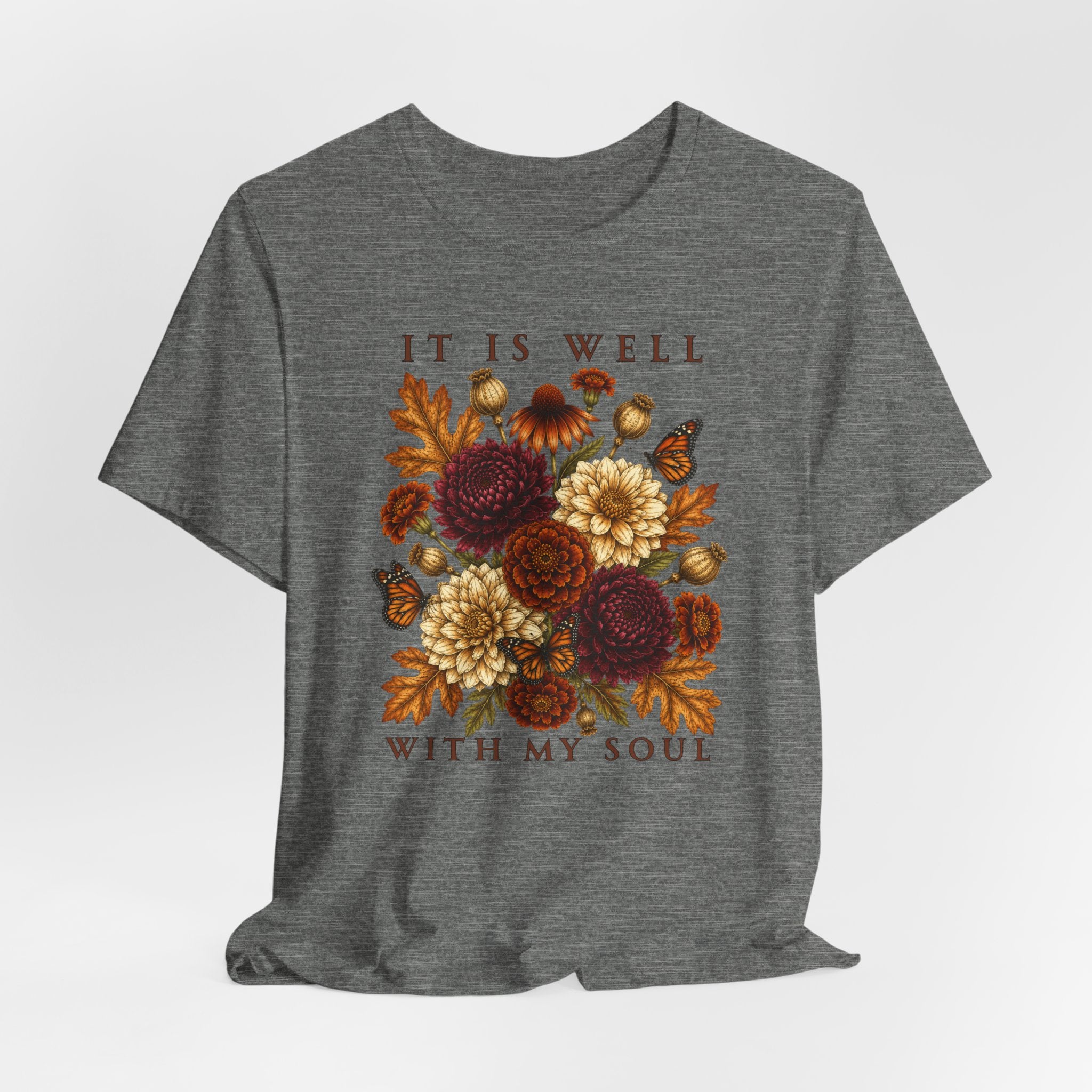 It Is Well With My Soul Fall Floral Tshirt