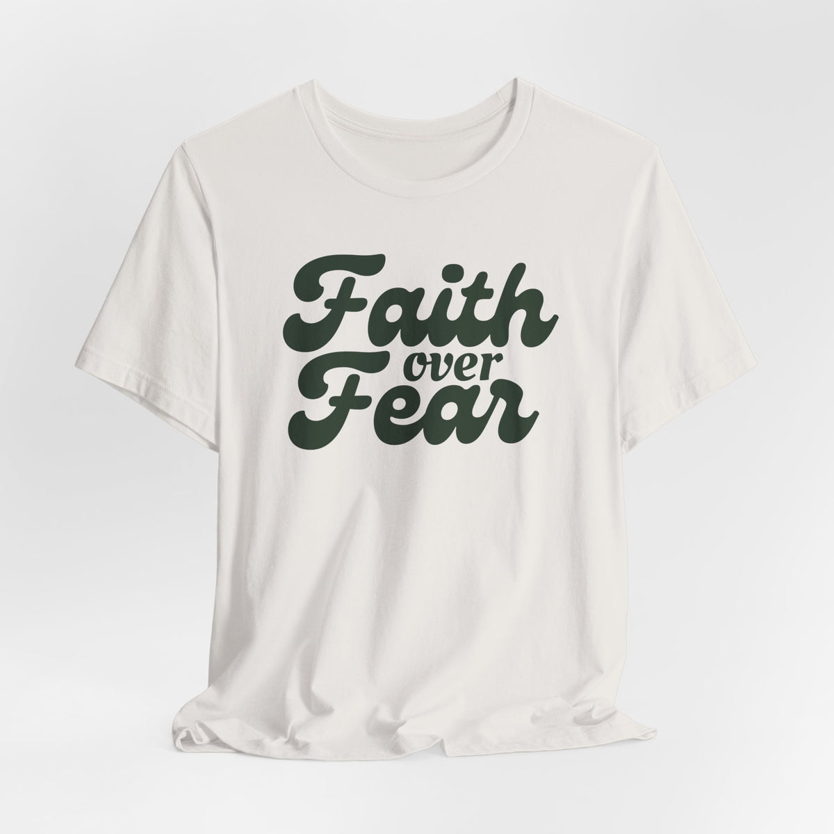 Faith Over Fear Retro Tshirt - Bella Canvas 3001