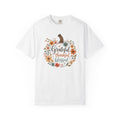 Grateful Thankful Blessed Floral Pumpking Comfort Colors T-shirt