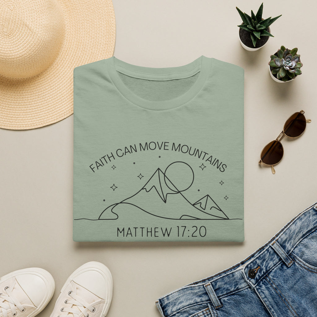 Faith Can Move Mountains Line Art Tshirt