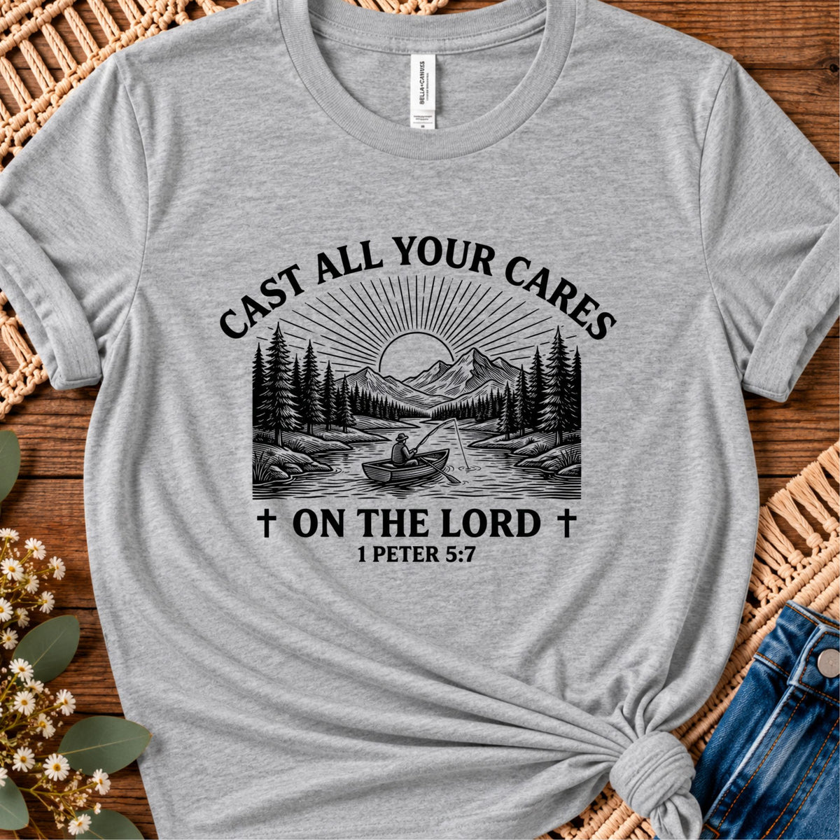 1 Peter 5 7 - Cast All Your Cares On The Lord - Soft Classic Tee