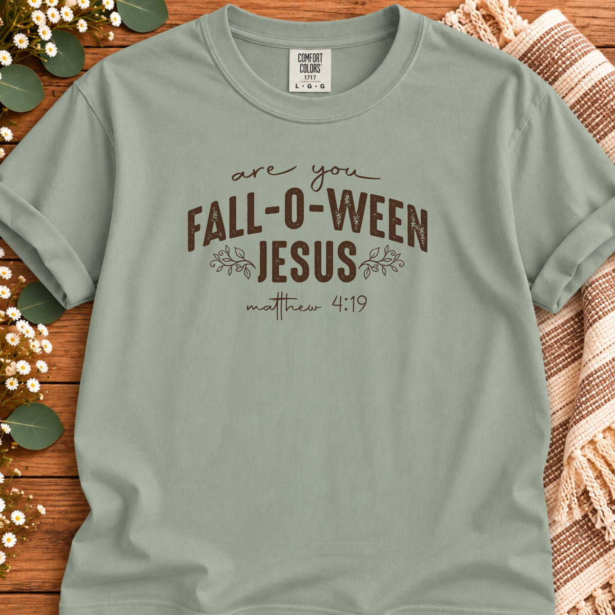 Are You Fall-O-Ween Jesus Matthew 4:19 Bible Verse Shirt - Premium Vintage Tee