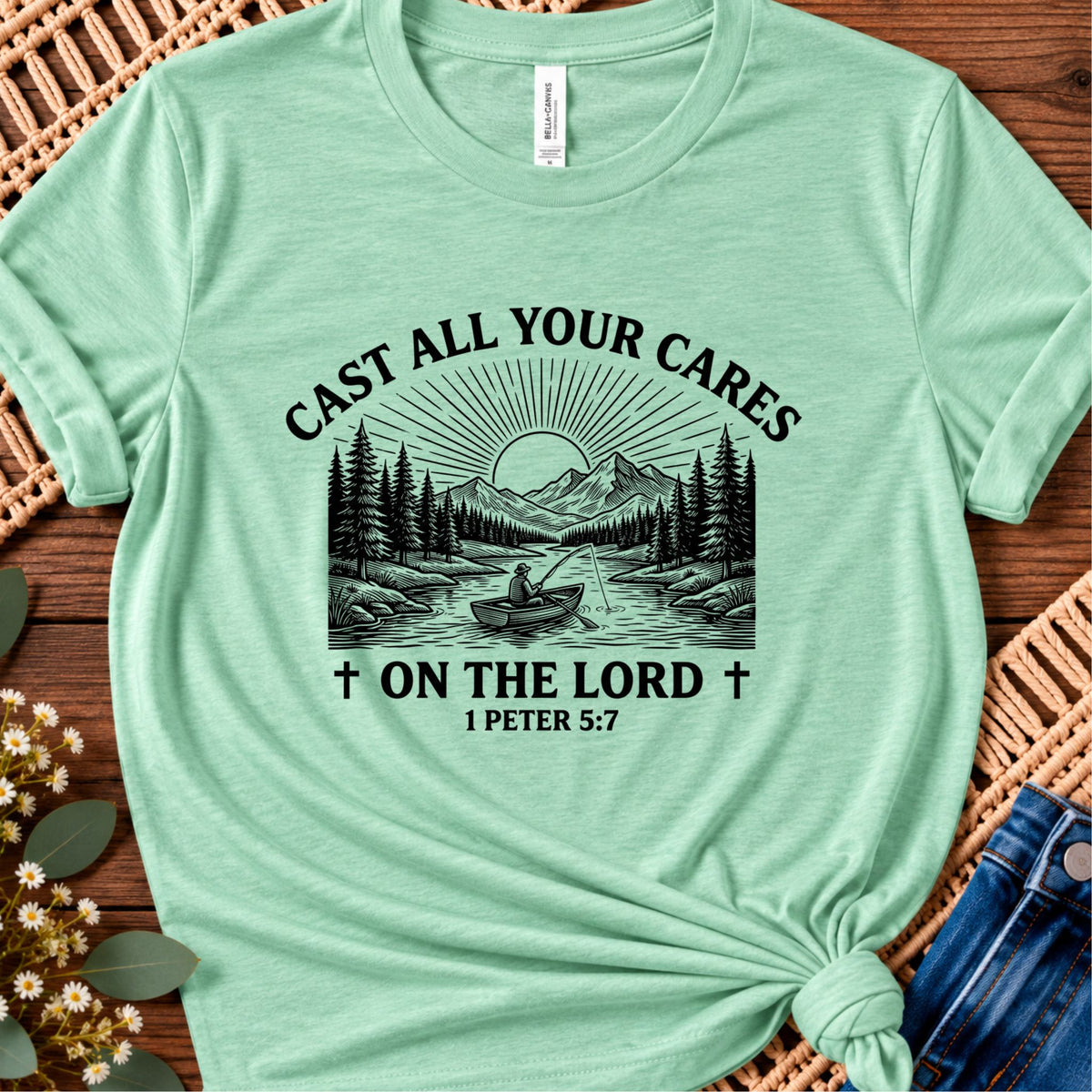 1 Peter 5 7 - Cast All Your Cares On The Lord - Soft Classic Tee