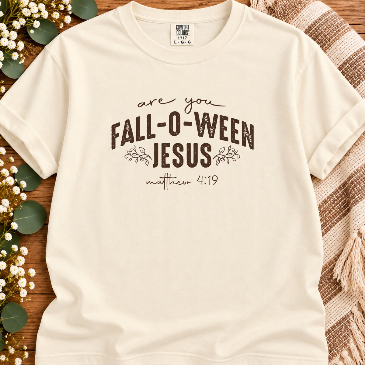 Are You Fall-O-Ween Jesus Matthew 4:19 Bible Verse Shirt - Premium Vintage Tee