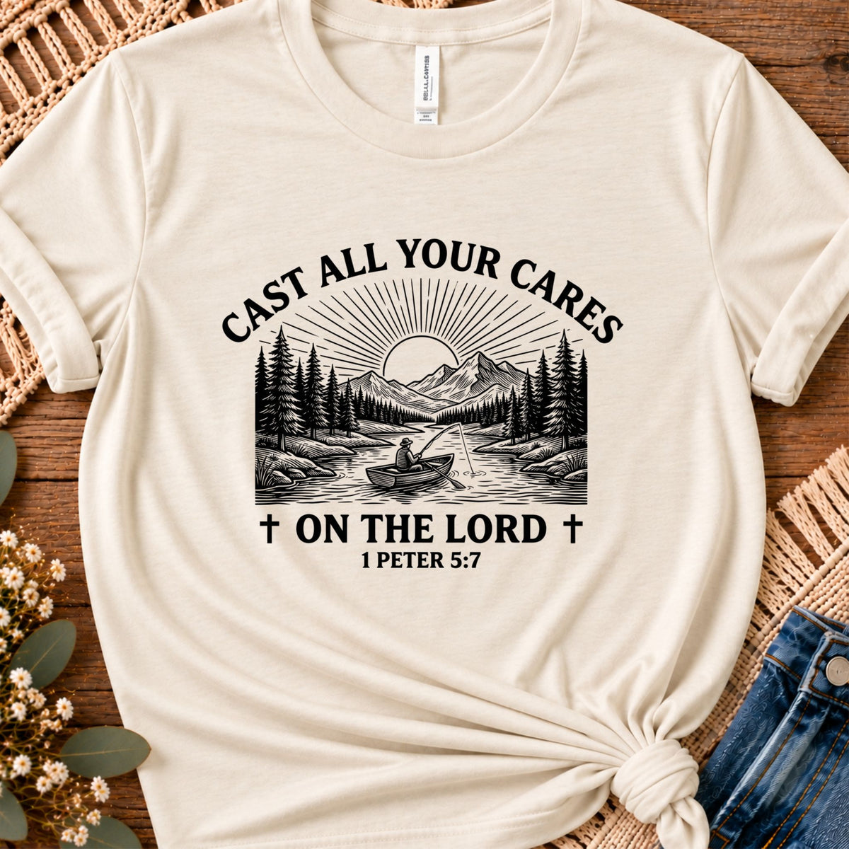 1 Peter 5 7 - Cast All Your Cares On The Lord - Soft Classic Tee