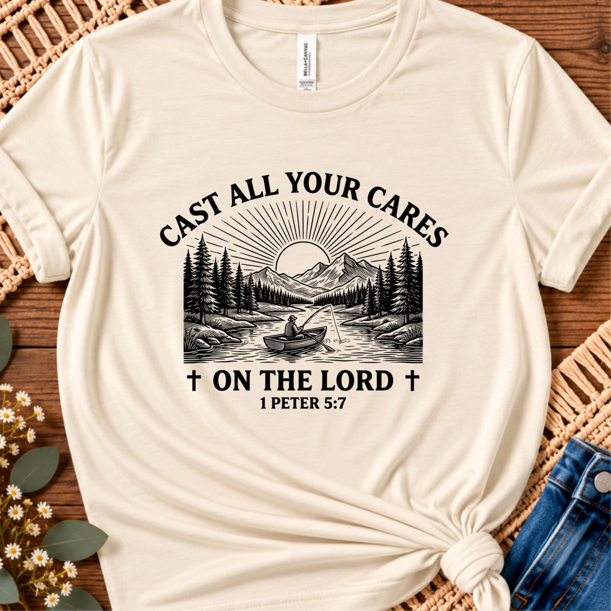 1 Peter 5 7 - Cast All Your Cares On The Lord - Soft Classic Tee