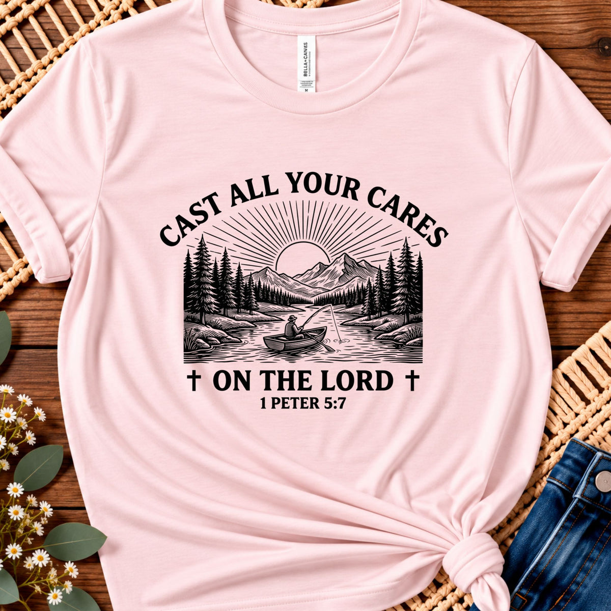 1 Peter 5 7 - Cast All Your Cares On The Lord - Soft Classic Tee
