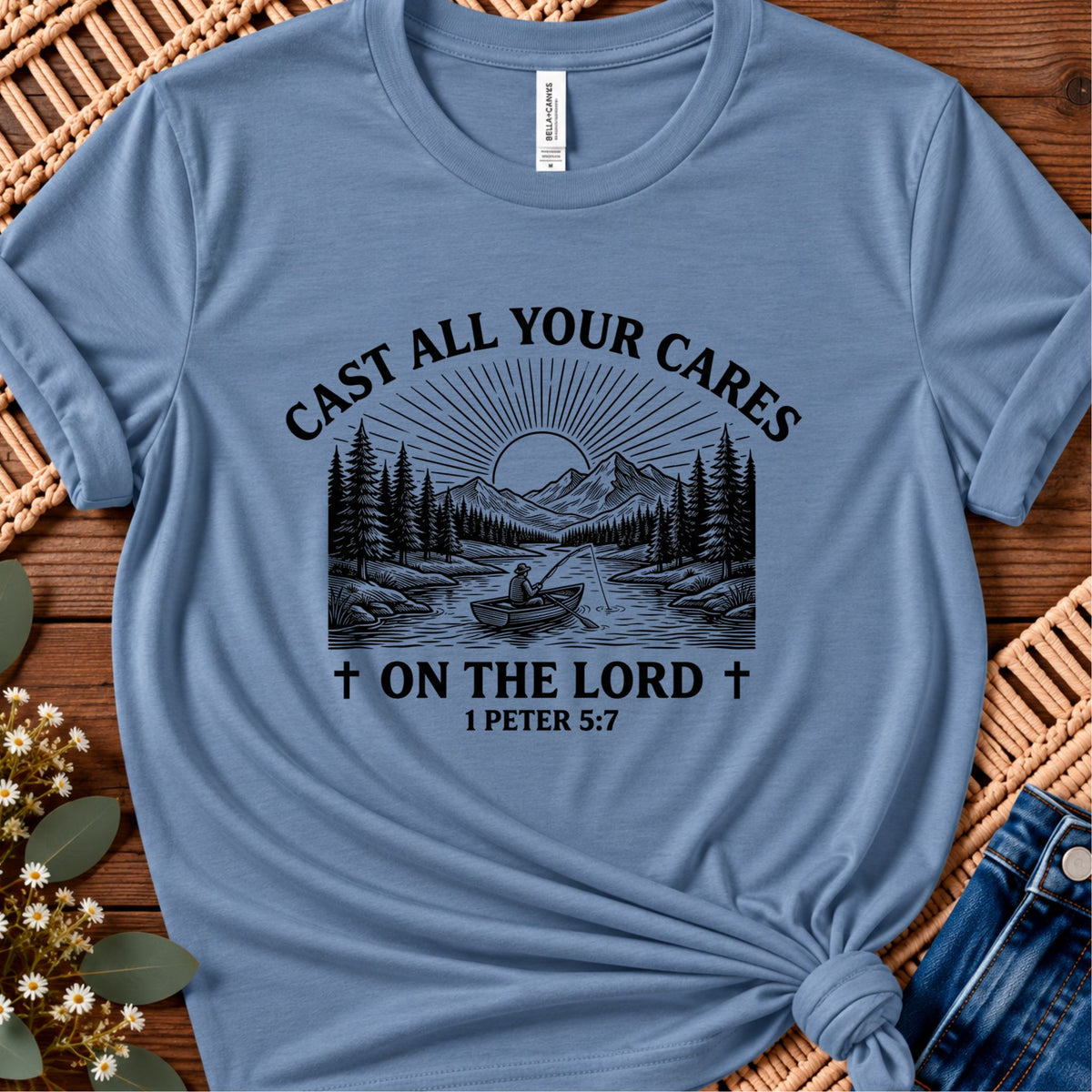 1 Peter 5 7 - Cast All Your Cares On The Lord - Soft Classic Tee