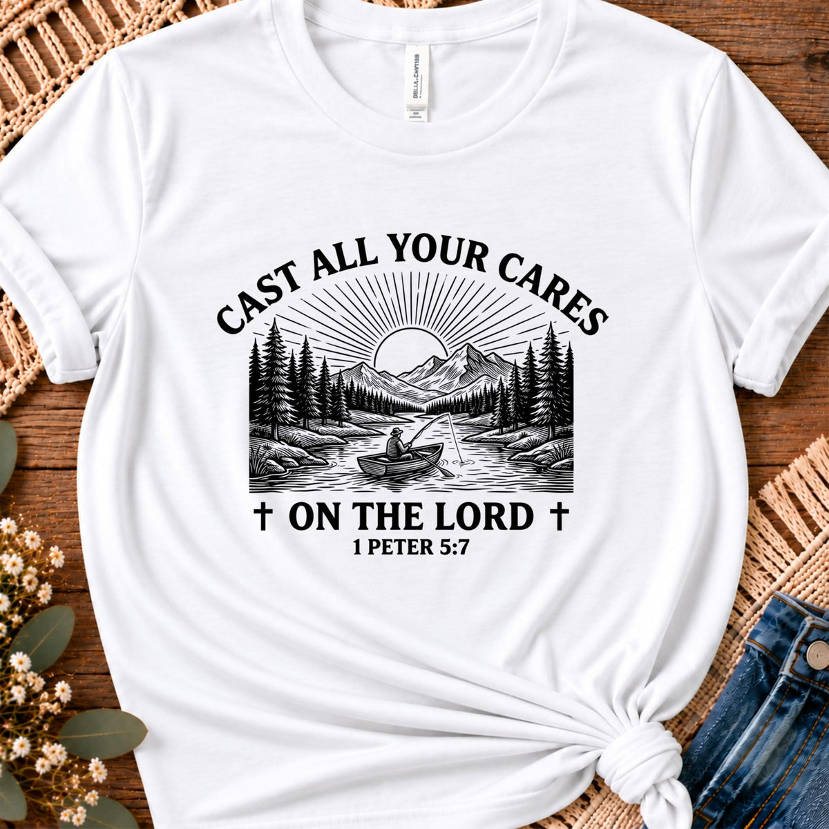 1 Peter 5 7 - Cast All Your Cares On The Lord - Soft Classic Tee